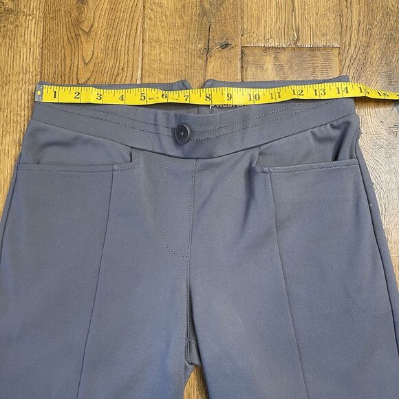 Betabrand Dress Crop Yoga Pants Womens M Petite Skinny Leg Pencil Pleat Grey - Picture 3 of 6